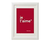 Je t'aime beaucoup, french words, 8''x10'', free shipping, deep red, mpthers day gift, home decor - QueenAndEyePrints Je t'aime beaucoup, french words, 8''x10'', free shipping, deep red, mpthers day gift, home decor - QueenAndEyePrints