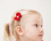 Hair clip pin bow Hand knit hair bow choose your color - yellOkids Hair clip pin bow Hand knit hair bow choose your color - yellOkids