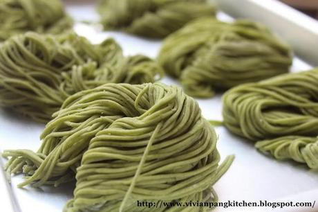 Homemade Spinach Noodles