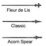 Indoor Awning Spear Finials