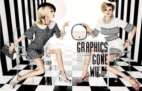 Hanne Gaby Odiele and Juliana Schurig for Vogue Japan March 2013...