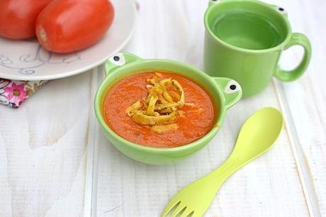 Creamy Tomato Soup with Egg Noodles
