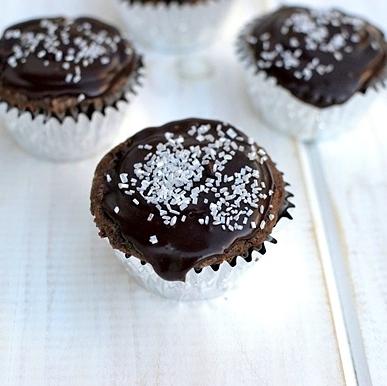 Eggless Zucchini Chocolate Cupcakes