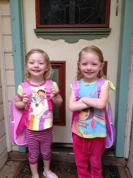 The The girls first day of school 2013