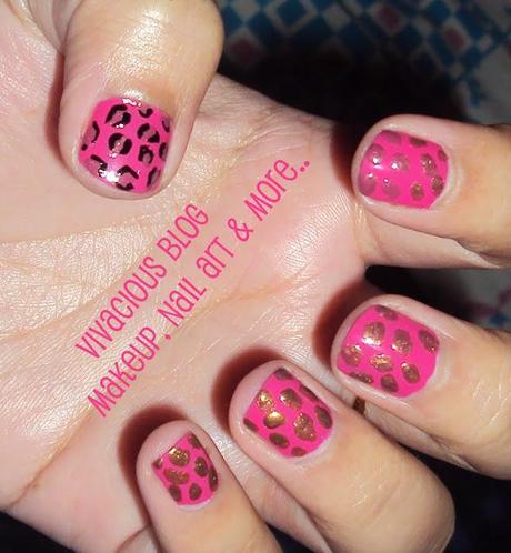 Pink Leopard Nail Art