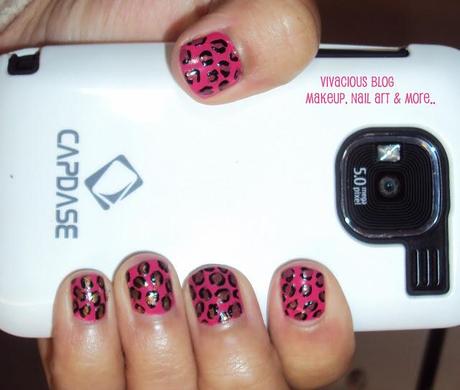 Pink Leopard Nail Art