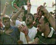 Arabs waving entrails of butchered Israelis in Ramallah