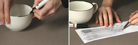 painting the mug preparing for the pattern mugs34 DIY FLOWER MUG