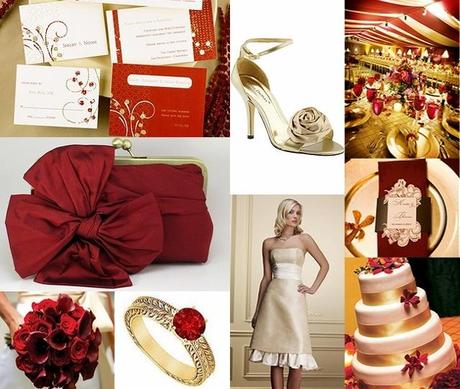 ruby and gold inspiration board