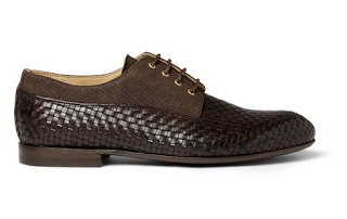 Interweaving Into Spring:  Armando Cabral Papel Woven Leather and Canvas Derby Shoes