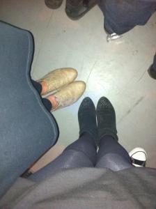 This is me and my cousins feet...we were in Camden for the Kerrang tour! 