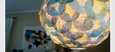 map paper lantern 9 DIY Ways to Dress Up a Lantern   Fun & Festive!