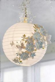 felt flowers diy lanterns pinterest 9 DIY Ways to Dress Up a Lantern   Fun & Festive!