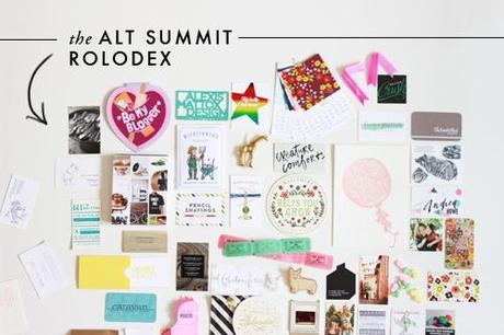 The Alt Summit rolodex and notes from the panel