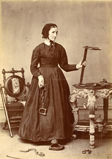 Laura Smith Haviland with Slave Irons ~ Quaker woman believed to have first Underground Railroad Station in Michigan