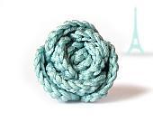 Light mint blue rose ring - original gift from France - FromParis