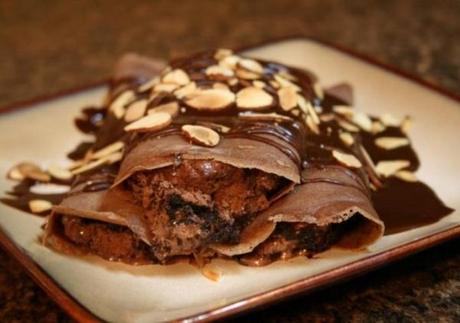 Triple Chocolate Ice Cream Crepes