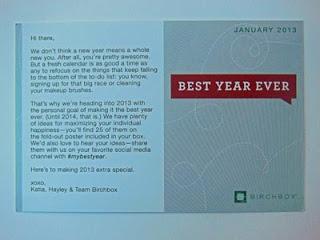 Birchbox January 2013 - Back to the Brown Box