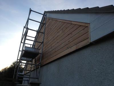 gable timber-cladding almost finished