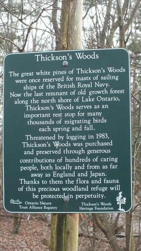 Thickson's Woods sign - Whitby - Ontario