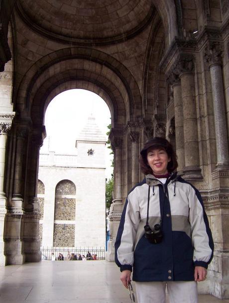 Basilique du Sacre Coeur - Jean at front entrance - Montmartre - Paris