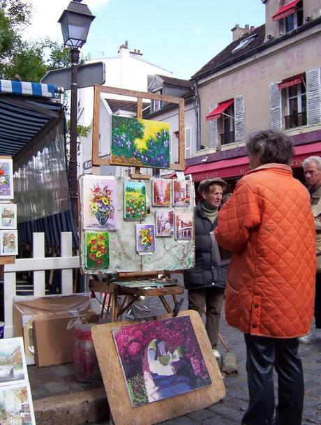 Place de Tertres - painters selling art - Montmartre - Paris