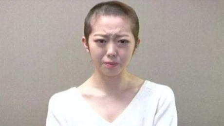 Contrite AKB48 pop star shaves head in shame… for dating