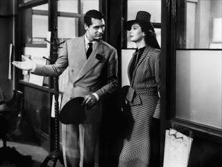 Scene from His Girl Friday with Cary Grant and Rosalind Russell