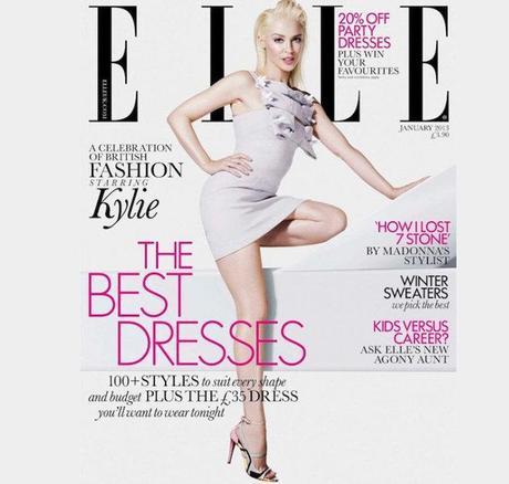 Kylie Minogue Loses her Foot as She Poses for Elle UK Cover