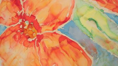 Silk Painting: Poppies