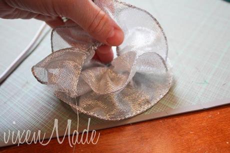 Silver Ribbon Hair Clip