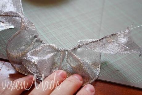 Silver Ribbon Hair Clip