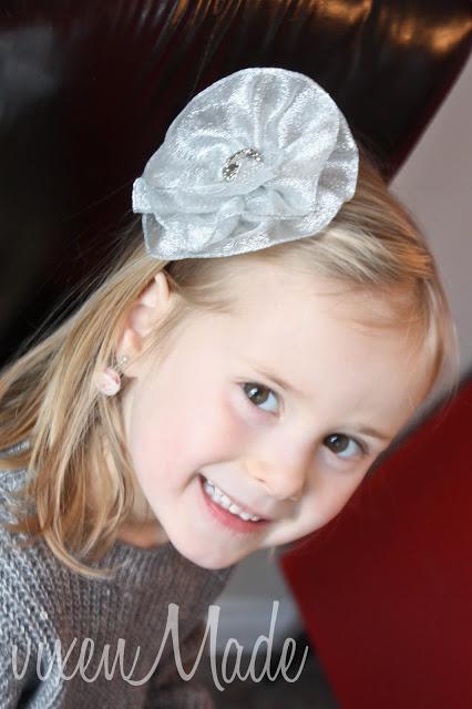 Silver Ribbon Hair Clip