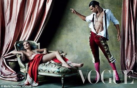 Supermodel Kate Moss is Topless for Spanish Vogue