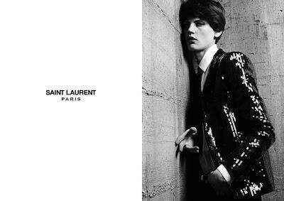Androgynous Saskia de Brauw Models for Saint Laurent Paris