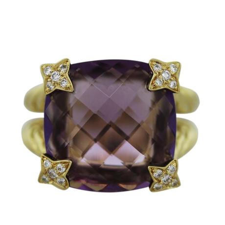 David Yurman Amethyst Quatrefoil Cushion Ring, david yurman amethyst ring