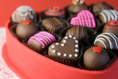 valentine chocolate box