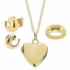 velentine gold jewelry heart shaped