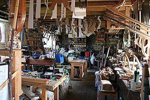 English: Fordyce Joiner's Workshop The interio...