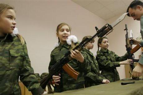 Moscow Cadet School #9. (AP Photo/Alexander Zemlianichenko II) 