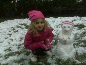 My daughter and the, uh, snow-slut.