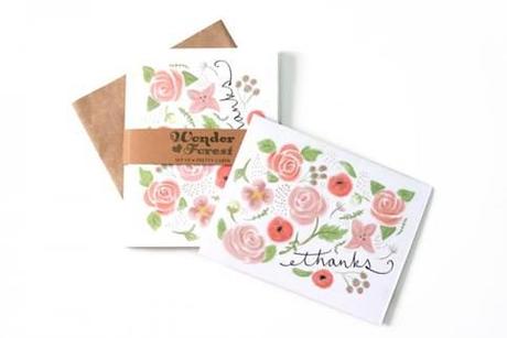 flowers on thank you notes