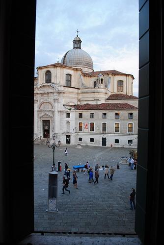 Hotel Window out to Campo San Geremia