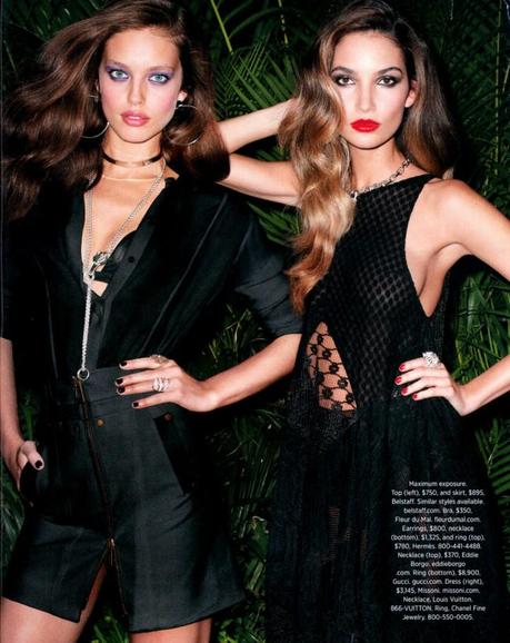 Emily Didonato & Lily Aldridge by Terry Richardson for Harper’s Bazaar USA March 2013 5