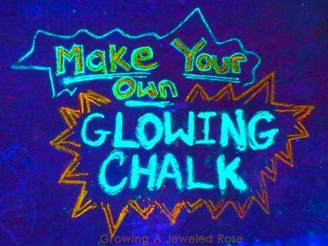 Make your own glowing chalk 00 Glow in the Dark Chalk Lights up a Sleepover