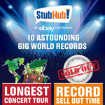 Astounding Gig World Records Revealed by StubHub UK! Top 10 Concert World Records