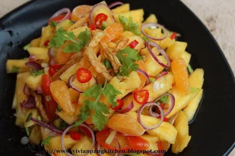 Pineapple Salad with Crispy Herbed Chicken Fillet