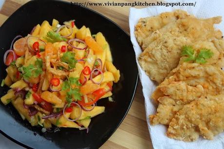 Pineapple Salad with Crispy Herbed Chicken Fillet