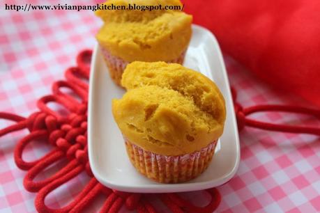 Pumpkin Steamed Cake(Fa Gao) 金瓜发糕