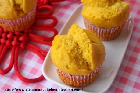 Pumpkin Steamed Cake(Fa Gao) 金瓜发糕